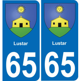65 Lustar placa etiqueta de registro de la ciudad