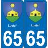 65 Lustar sticker plate registration city
