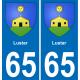 65 Pau autocollant sticker plaque immatriculation auto ville