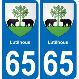 65 Lutilhous sticker plate registration city