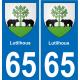 65 Lutilhous sticker plate registration city