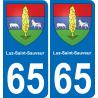 65 Luz-Saint-Sauveur placa etiqueta de registro de la ciudad