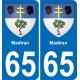 65 Madiran sticker plate registration city
