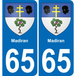65 Madiran sticker plate registration city
