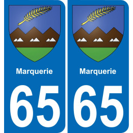65 Marquerie sticker plate registration city
