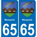 65 Pau autocollant sticker plaque immatriculation auto ville