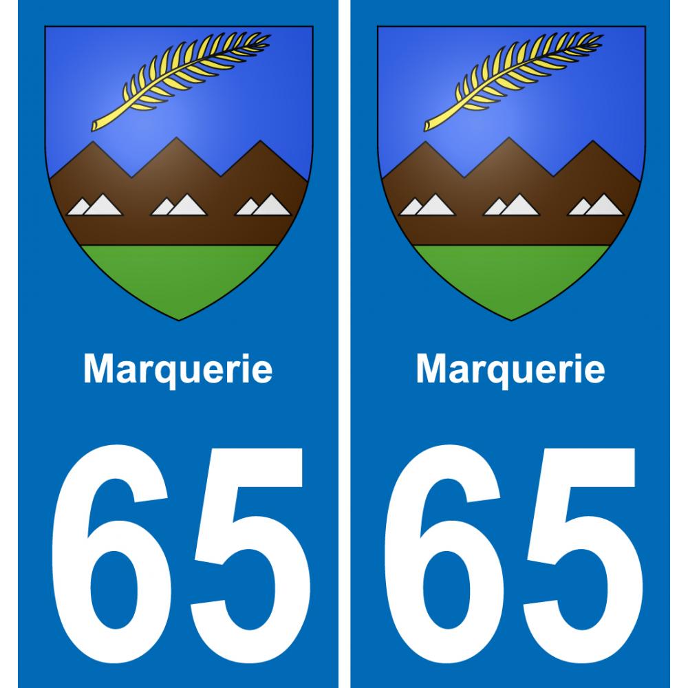 65 Marquerie placa etiqueta de registro de la ciudad