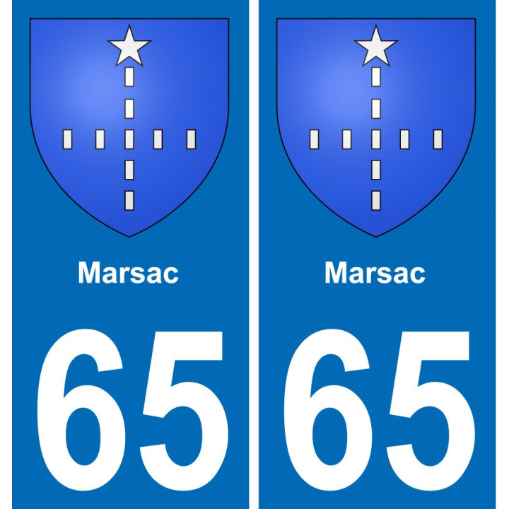 65 Marsac-aufkleber plakette ez stadt
