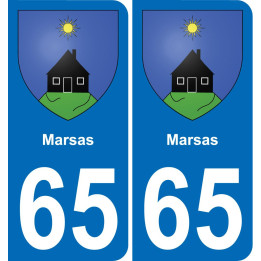 65 Marsas placa etiqueta de registro de la ciudad