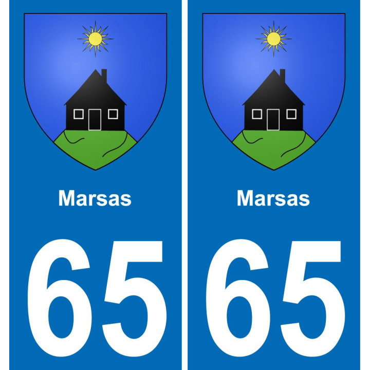 65 Marsas sticker plate registration city