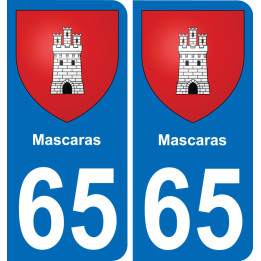 65 Mascaras placa etiqueta de registro de la ciudad