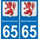 65 Mauléon-Barousse-aufkleber plakette ez stadt