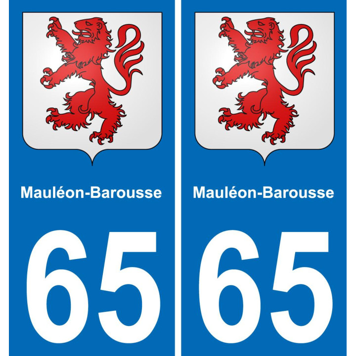 65 Mauléon-Barousse-aufkleber plakette ez stadt