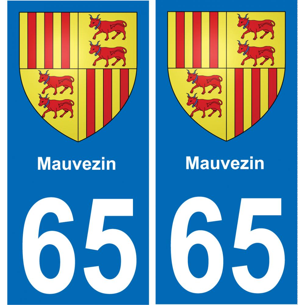 65 Mauvezin adesivo piastra di registrazione city