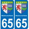 65 Mazères-de-Neste adesivo piastra di registrazione city