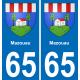 65 Mazouau sticker plate registration city