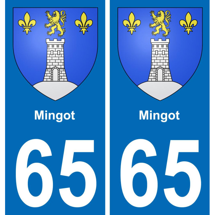 65 Mingot sticker plate registration city