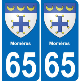 65 Momères sticker plate registration city
