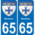 65 Momères adesivo piastra di registrazione city