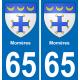 65 Pau autocollant sticker plaque immatriculation auto ville