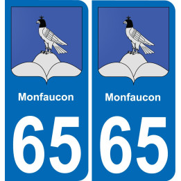 65 Monfaucon sticker plate registration city