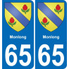 65 Monlong sticker plate registration city