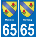 65 Monlong-aufkleber plakette ez stadt