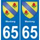 65 Pau autocollant sticker plaque immatriculation auto ville