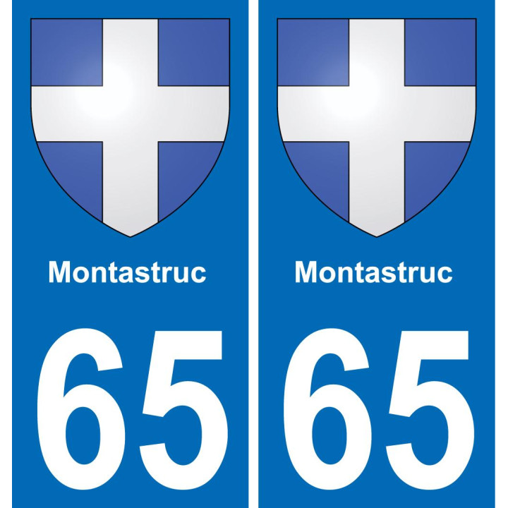 65 Montastruc sticker plate registration city