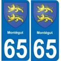 65 Pau autocollant sticker plaque immatriculation auto ville