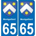65 Montgaillard adesivo piastra di registrazione city