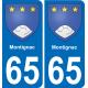 65 Pau autocollant sticker plaque immatriculation auto ville