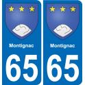 65 Pau autocollant sticker plaque immatriculation auto ville