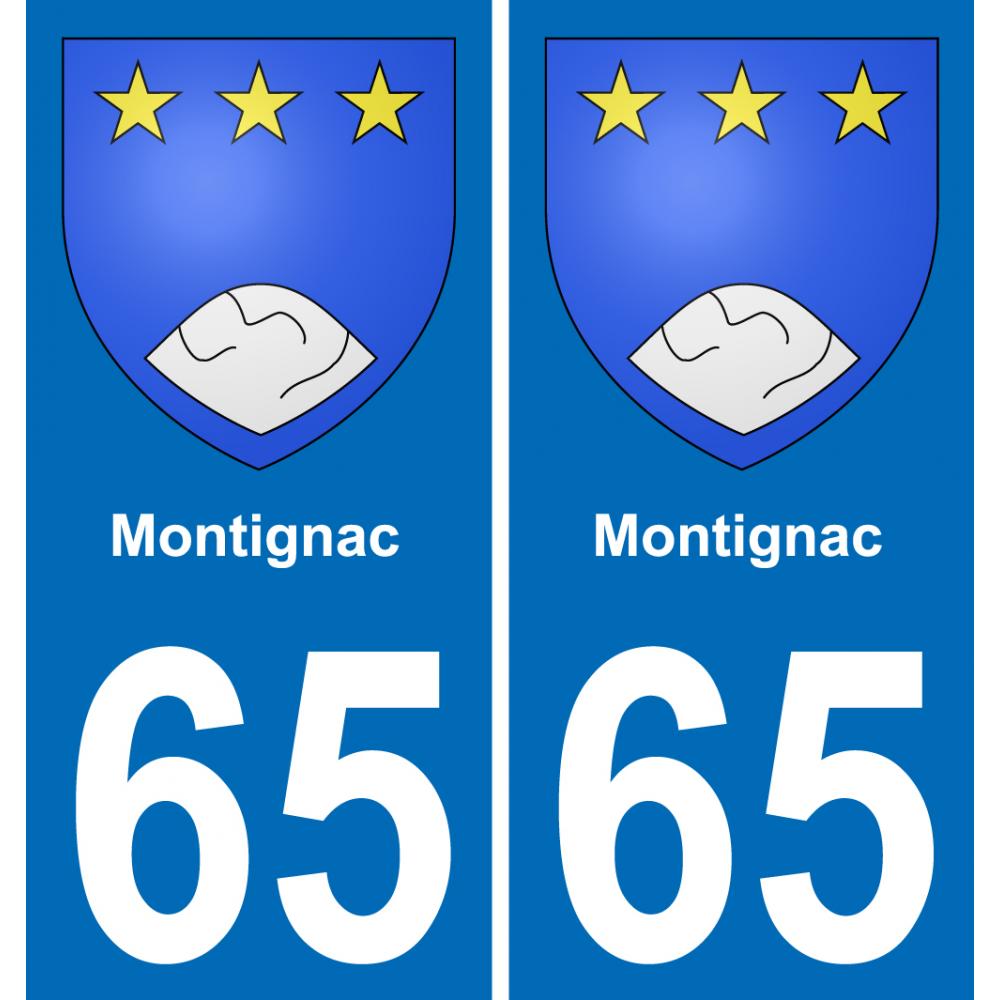 65 Montignac adesivo piastra di registrazione city