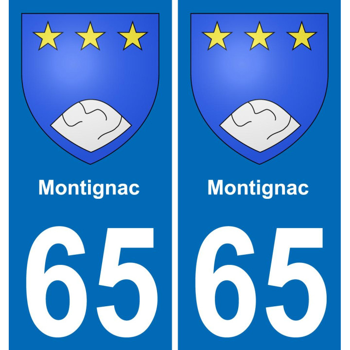 65 Montignac-aufkleber plakette ez stadt