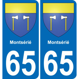 65 Montsérié sticker plate registration city