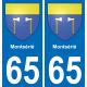 65 Pau autocollant sticker plaque immatriculation auto ville