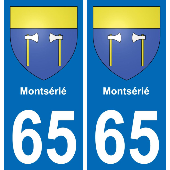 65 Montsérié-aufkleber plakette ez stadt