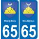 65 Pau autocollant sticker plaque immatriculation auto ville