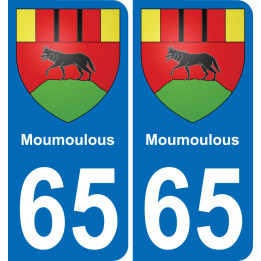 65 Moumoulous placa etiqueta de registro de la ciudad