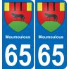 65 Moumoulous sticker plate registration city
