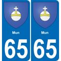 65 Mun sticker plate registration city