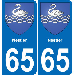 65 Nestier sticker plate registration city