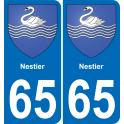 65 Pau autocollant sticker plaque immatriculation auto ville