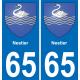 65 Nestier sticker plate registration city