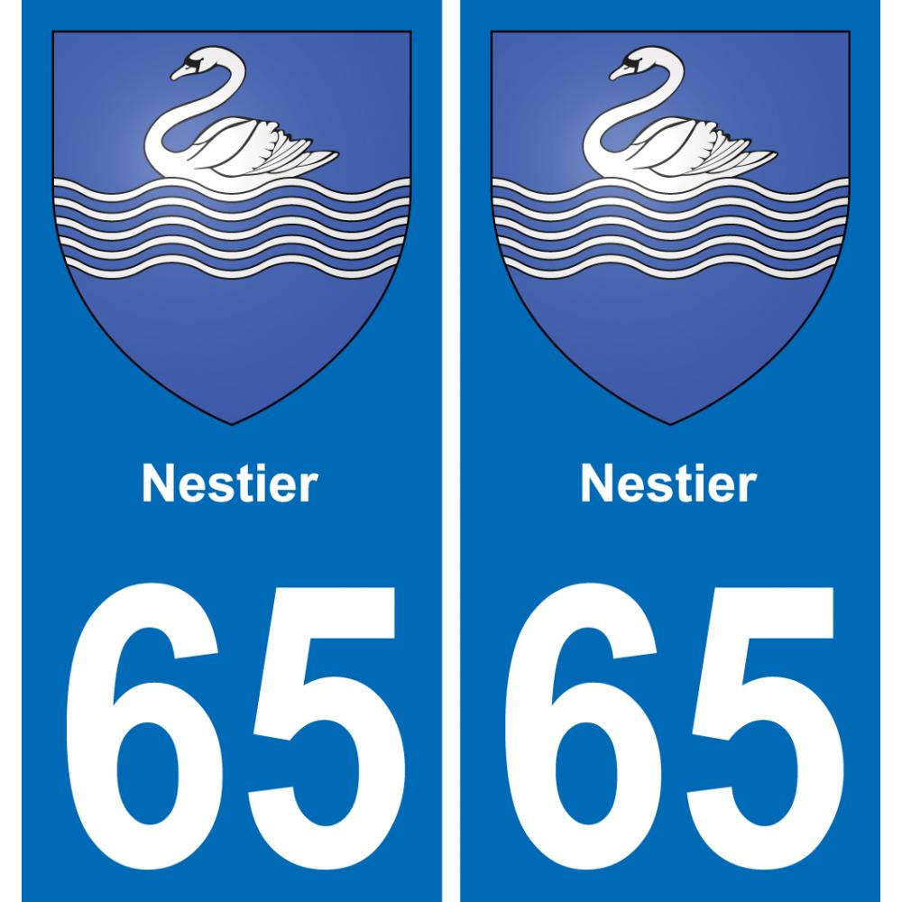 65 Pau autocollant sticker plaque immatriculation auto ville