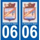 06 La Roquette-sur-Siagne logo ville sticker autocollant plaque