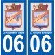 06 La Roquette-sur-Siagne logo ville sticker autocollant plaque