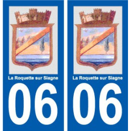06 La Roquette-sur-Siagne logo ville sticker autocollant plaque
