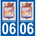 06 La Roquette-sur-Siagne logo ville sticker autocollant plaque